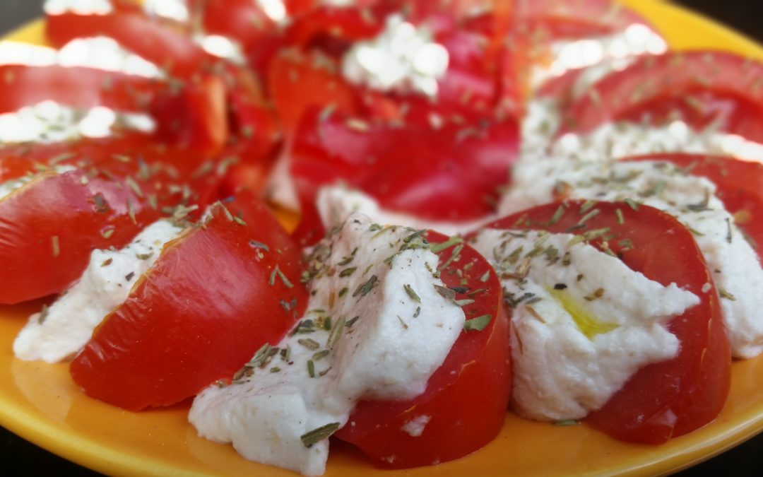 Mozzarella crue et vegan